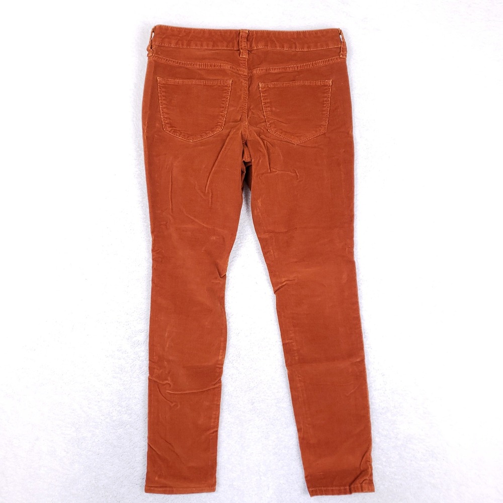 Universal Thread Corduroy Pants Womens 6 28R Skinny Button Fly Rust Orange Fall - Picture 10 of 11